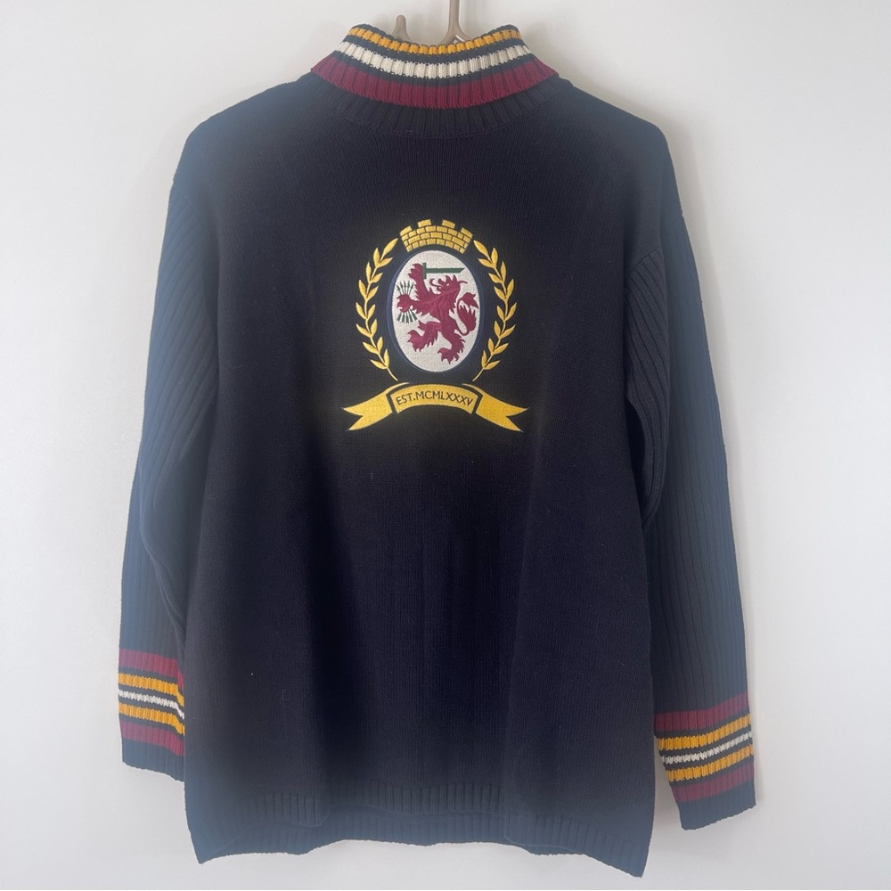 Vintage Tommy Hilfiger Logo Emblem Navy Sweater Size Medium